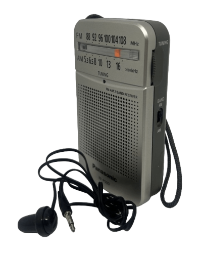 Карманный РадиоПриёмник FM AM Panasonic RF-P50DGС-S с наушником в комлекте Карманный РадиоПриёмник FM AM Panasonic RF-P50DGС-S с наушником в комлекте